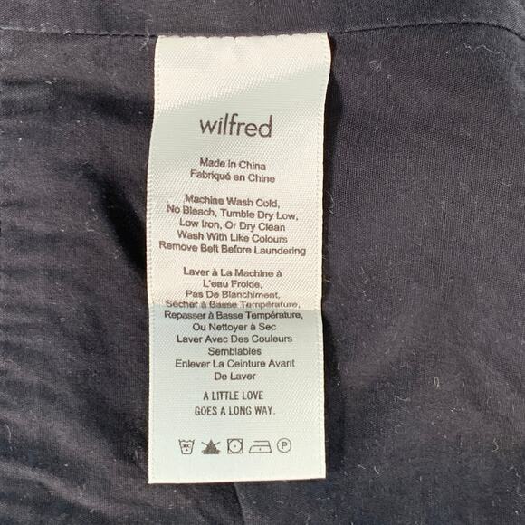 WILFRED Size M Black Cotton Twill Corset Zip Up Belt - Picture 5 of 6